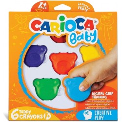 Carioca Baby 6 Teddy Crayons
