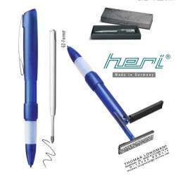 Penna Timbro Rigoni Blu-Argento 3 Righe Preinchiostrato Heri 50692M - Personalizzabile 33x8,7 mm