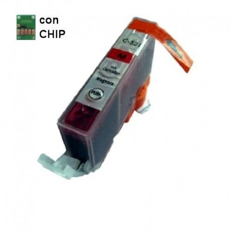 CARTUCCIA COMPATIBILE CANON CLI-521 MAGENTA CON CHIP INKPIU