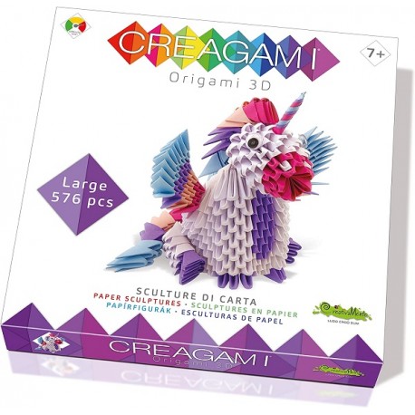 Creagami Origami Modulari 3D Large 576 Pz "Unicorno"