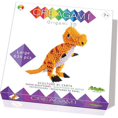 Creagami Origami Modulari 3D Large 634 Pz "Dinosauro"