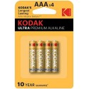4 Batterie AAA Mini-Stilo Kodak Premium Alkaline