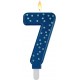MAXI CAKE CANDLE - NUMBER 7 - BLUE