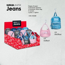 Mini Bag/Zainetto Portachiavi Portatutto Glitter/Jeans