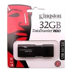 PEN DRIVE 32GB KINGSTON DATA TRAVEL DT-100 BLACK USB 3.0