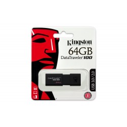 PEN DRIVE 64GB KINGSTON DATA TRAVEL DT100 USB 2.0/3.0/3.1 BLACK