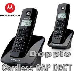 TELEFONO CORDLESS DOPPIO MOTOROLA C402E