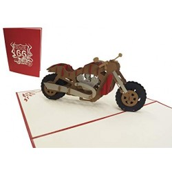 Biglietto D'Auguri Origamo ''Motocicletta Custom''