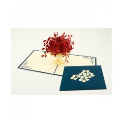 Biglietto D'Auguri Origamo ''Vaso di Fiori''