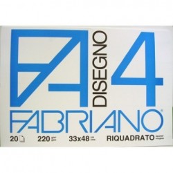 BLOCCO FABRIANO F4 LISCIO RIQUADRATO 20FG 24x33