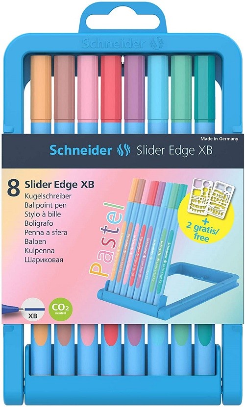 Astuccio 8 Penne Schneider Slider Edge XB Pastel
