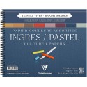 Blocco spirale Ingres-Pastel 24x30 130g colori brillanti assortiti 25F Clairefontaine