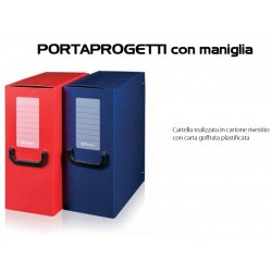 Porta Progetti con Maniglia 25x35 Dorso 16 Blu Energy 2 Resisto