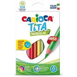 Pastelli Carioca Tita Maxi Triangolari 12pz