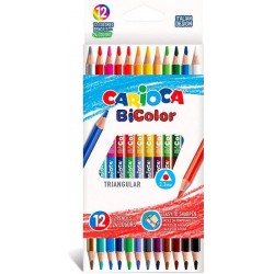 12 Pastelli Carioca Bicolore Triangolari