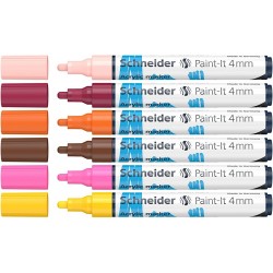 Astuccio 6 Marker Acrilici Paint-it Schneider Molotow Kit Colori 3