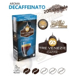 200 CAPSULE CAFFE' TRE VENEZIE NESPRESSO DECAFFEINATO CREMOSO